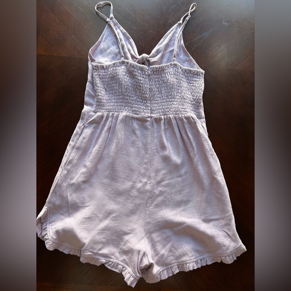Promesa Light Purple Tie-Front Romper - Picture 6 of 9